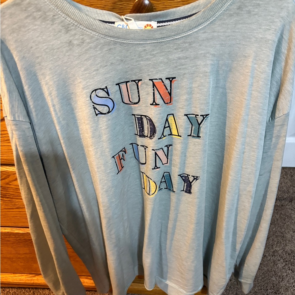 New C&C California Gray Graphic Long Sleeve Shirt
